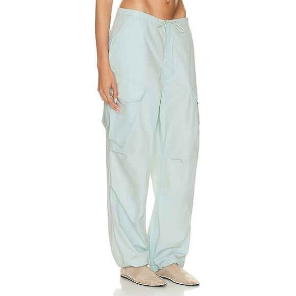 Agolde Ginerva Cargo Parachute Pant in Mochi-Mint Green Size Small Drawstring - Picture 2 of 16